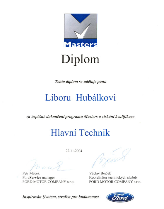 LB Automobile Certifikát Ford