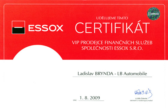 LB Automobile Certifikát GE Money Auto